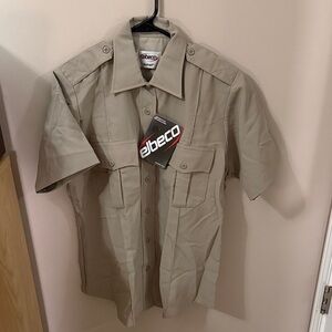 Women’s Elbeco TexTrop2 Tan Short Sleeve Uniform Shirt, NWT
